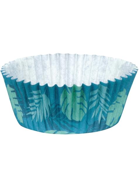 50 cápsulas de cupcakes con hojas de palmera - Flamingo Party - Boland | Funidelia