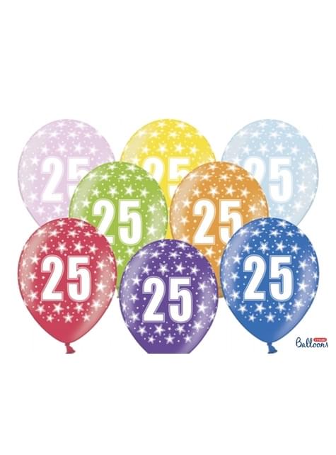 50 globos de látex “25“ multicolor (30 cm) - Partydeco | Funidelia