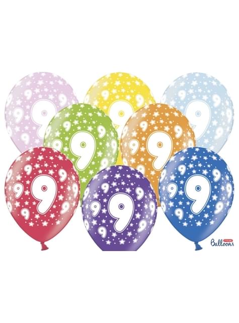50 globos de látex “9“ multicolor (30 cm) - Partydeco | Funidelia