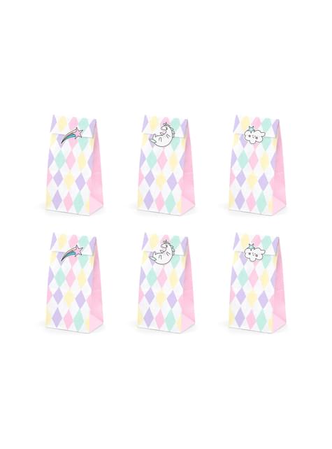 6 bolsas de chucherías de unicornio - Unicorn Collection - Partydeco | Funidelia