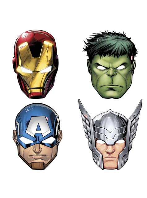 6 caretas variadas de Los Vengadores - Mighty Avengers - Procos | Funidelia