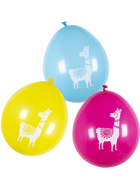 6 globos de látex de llama colores surtidos (25 cm) - Lovely Llama - Boland | Funidelia