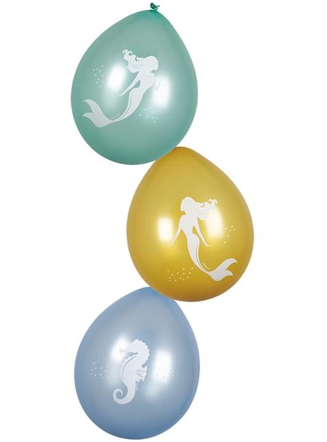 6 globos de látex de sirenas - Mermaid Collection - Boland | Funidelia