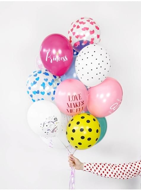 6 globos de látex de unicornio (30cm) - Unicorn Collection - Partydeco | Funidelia