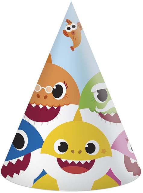 6 gorritos de cumpleaños Baby Shark - Procos | Funidelia