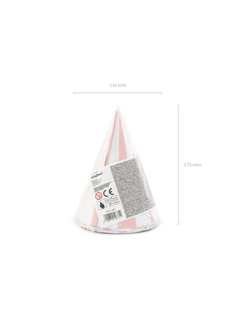 6 gorritos de fiesta de rayas de papel - Meow Party - Partydeco | Funidelia