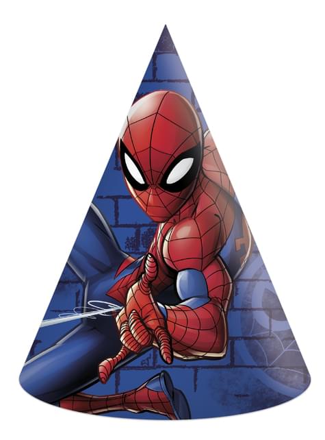 6 gorritos de cumpleaños Spiderman - Procos | Funidelia