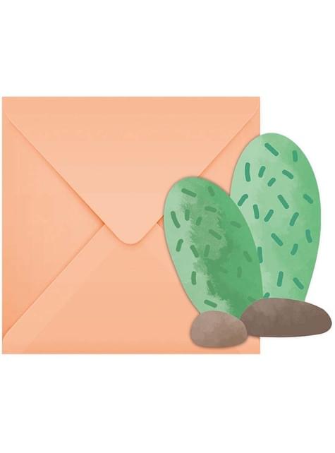 6 invitaciones de cáctus - Llama - Procos | Funidelia