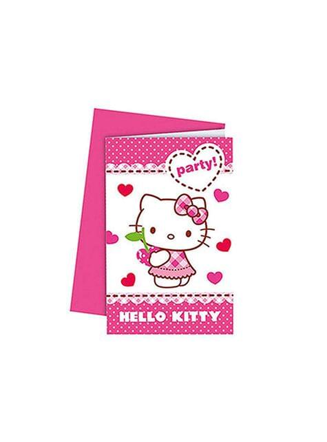 6 invitaciones de Hello Kitty - Hello Kitty Hearts - Procos | Funidelia