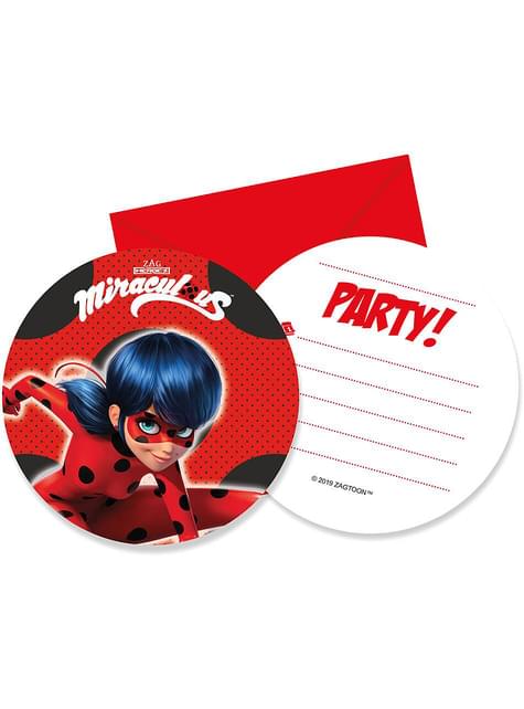 6 invitaciones de Ladybug - Miraculous Ladybug - Procos | Funidelia