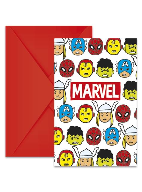 6 invitaciones de Los Vengadores - Avengers Cartoon - Procos | Funidelia