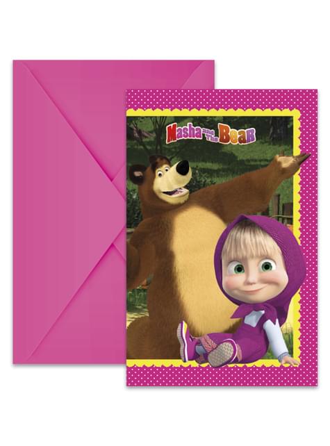 6 invitaciones de Masha y el Oso - Procos | Funidelia