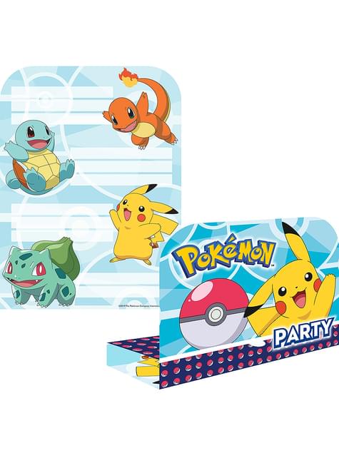 6 invitaciones de Pokémon - AMSCAN | Funidelia