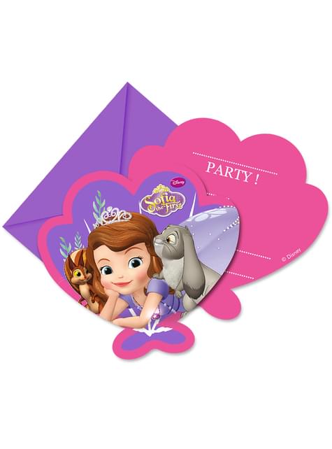6 invitaciones La princesa Sofía - Procos | Funidelia