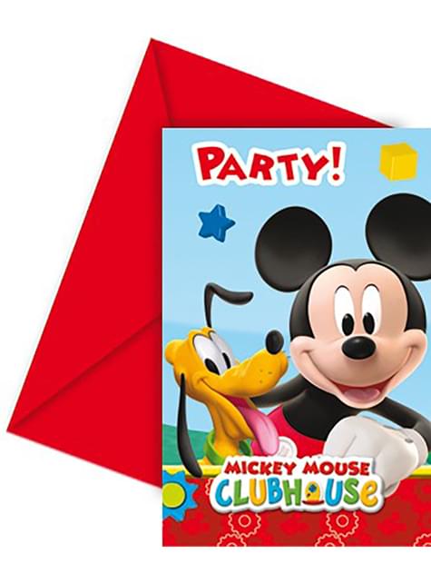 6 invitaciones Mickey Mouse - ClubHouse - Procos | Funidelia