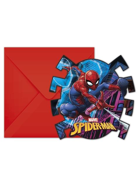 6 invitaciones Spiderman