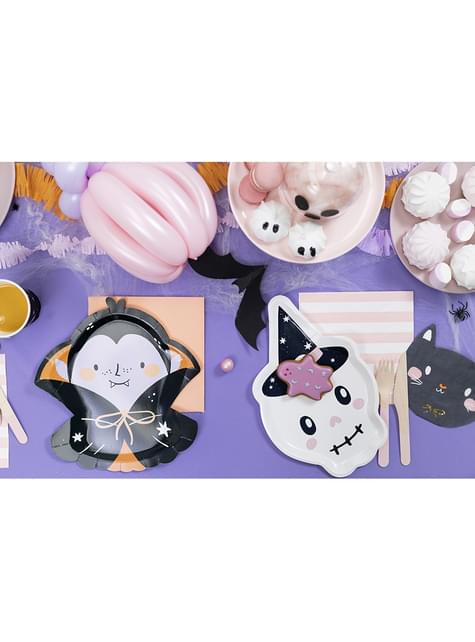6 platos de calavera embrujada (23x23cm) - Partydeco | Funidelia
