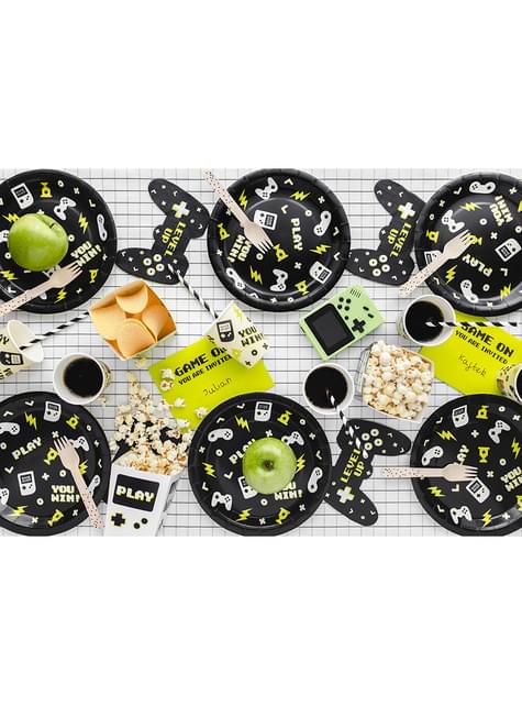 6 platos de videojuego (18x27cm) - Videogame party - Partydeco | Funidelia