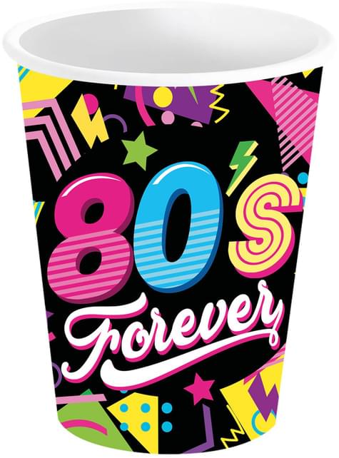 6 vasos de los Años 80