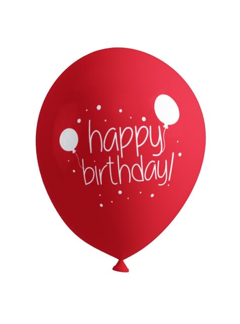 8 globos cumpleaños - Happy Birthday - Funiglobal | Funidelia