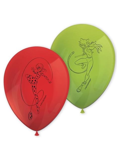 8 globos de Ladybug (27 cm) - Miraculous Ladybug - Procos | Funidelia