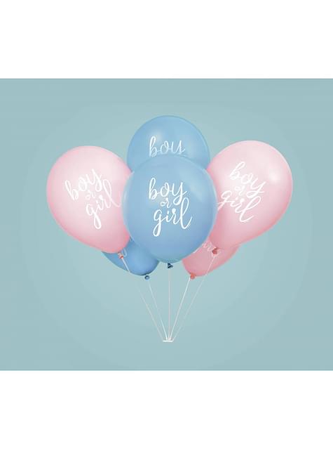 8 globos de látex (32 cm) - Boy or Girl - Unique | Funidelia