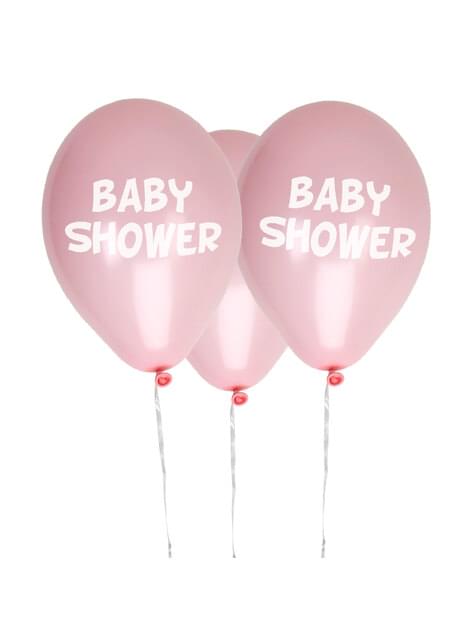 8 globos rosas Baby Shower(30 cm) - Pink Star - Neviti | Funidelia