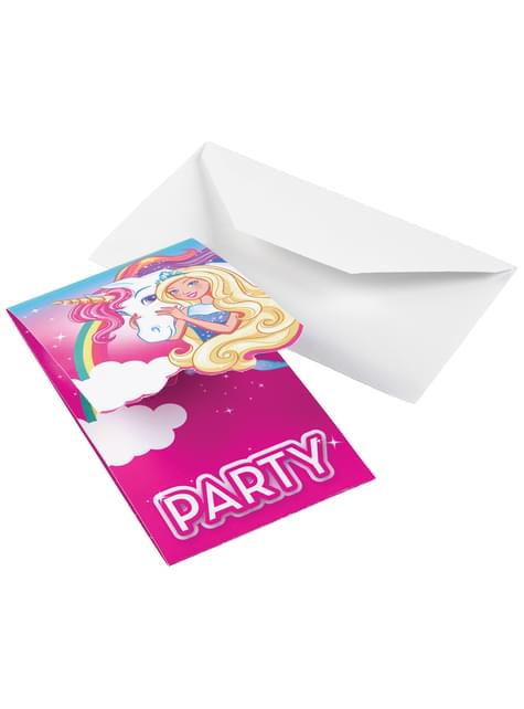 8 invitaciones de Barbie Dreamtropia - AMSCAN | Funidelia