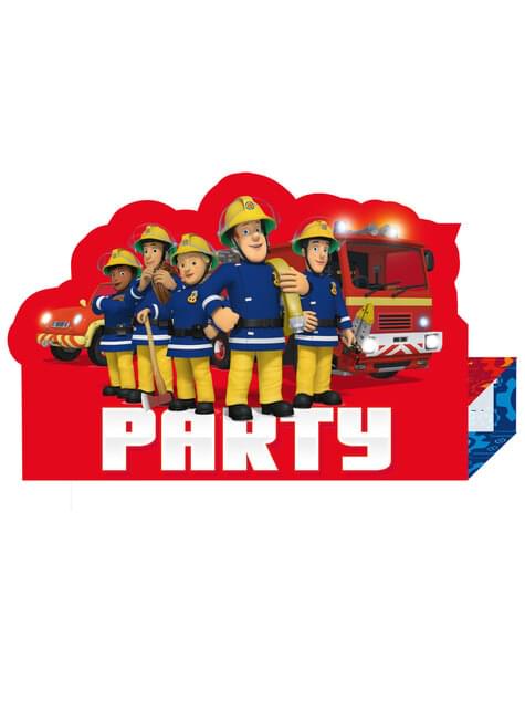 8 invitaciones de Sam El Bombero - AMSCAN | Funidelia