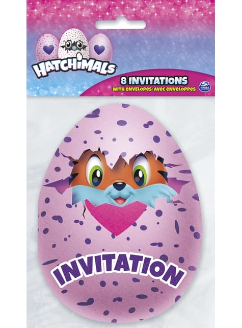 8 invitaciones Hatchimals - Unique | Funidelia