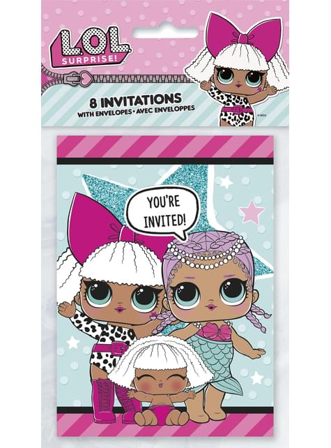8 invitaciones LOL Surprise - LOL Friends - Unique | Funidelia