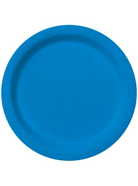 8 platos color azul marino (23cm) - Colores lisos - Funiglobal | Funidelia
