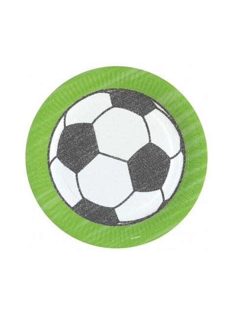 8 platos de futbolista (23 cm)
