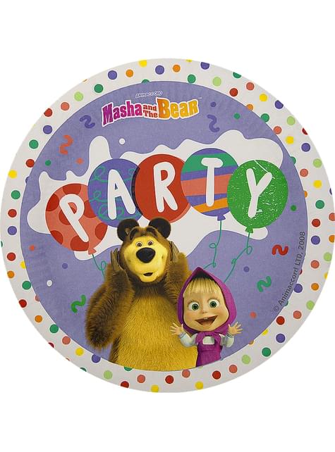 8 platos de Masha y el Oso (23cm) - Funiglobal | Funidelia