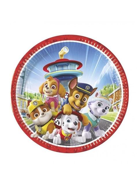 8 platos de Patrulla Canina (23cm) - Procos | Funidelia