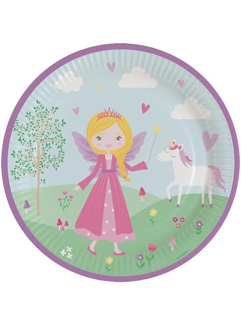 8 platos de princesas (23cm) - AMSCAN | Funidelia
