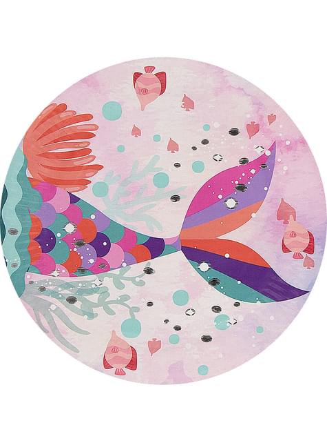 8 platos de sirenas (23cm) - Beautiful mermaid - Funiglobal | Funidelia