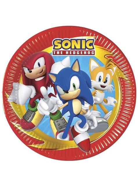 8 platos de Sonic (23cm) - Procos | Funidelia