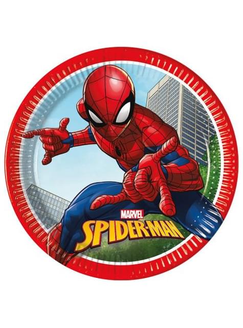 8 platos de Spiderman (23cm) - Marvel - Procos | Funidelia
