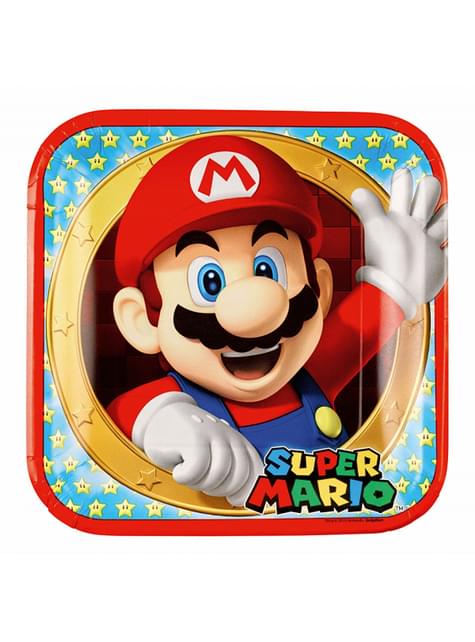8 platos de Super Mario Bros (23cm) - AMSCAN | Funidelia