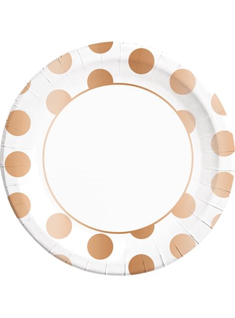 8 platos Dots Collection cobre (23 cm) - Procos | Funidelia