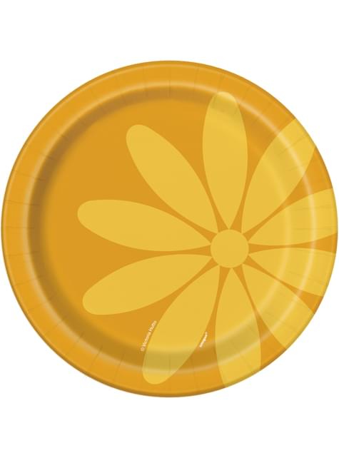 8 platos pequeños (18 cm) - Summer Flower - Unique | Funidelia