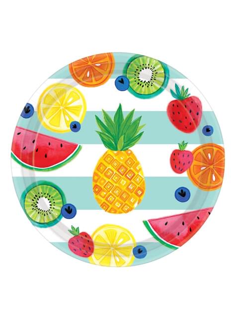 8 platos tutti fruti (27 cm) - AMSCAN | Funidelia