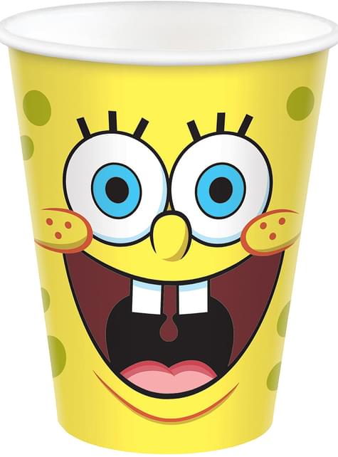 8 vasos de Bob Esponja - AMSCAN | Funidelia