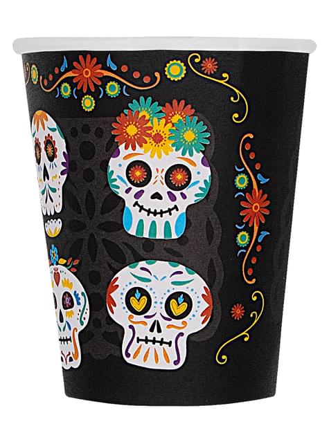 8 vasos de Catrina Día de los muertos - Day of the Dead - Funiglobal | Funidelia