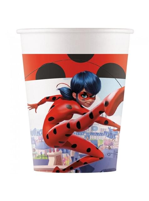 8 vasos de Ladybug (200ml) - Miraculous Ladybug - Procos | Funidelia