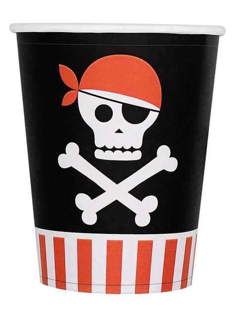 8 vasos de piratas - Pirates Party - Funiglobal | Funidelia