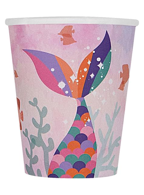8 vasos de sirenas - Beautiful mermaid - Funiglobal | Funidelia