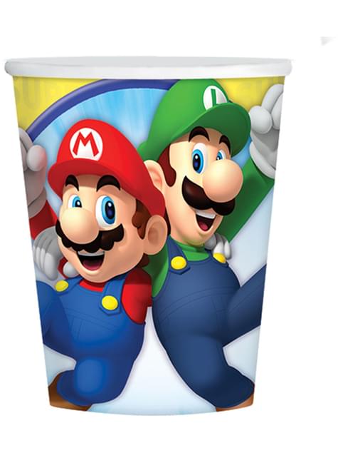 8 vasos de Super Mario Bros