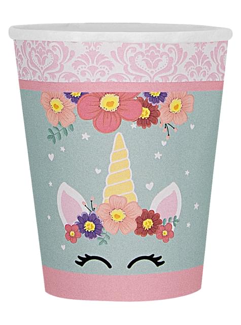 8 vasos de unicornio - Unicorn Flowers - Funiglobal | Funidelia